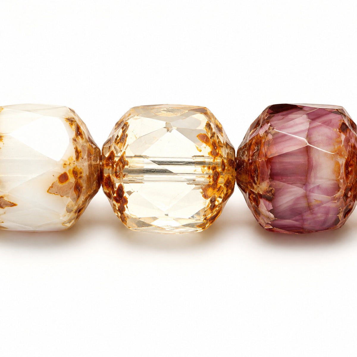 Cathedral Faceted Fire Polished Beads, X3071 Stain Strong (x3071-86805), Glass, Czech Republic