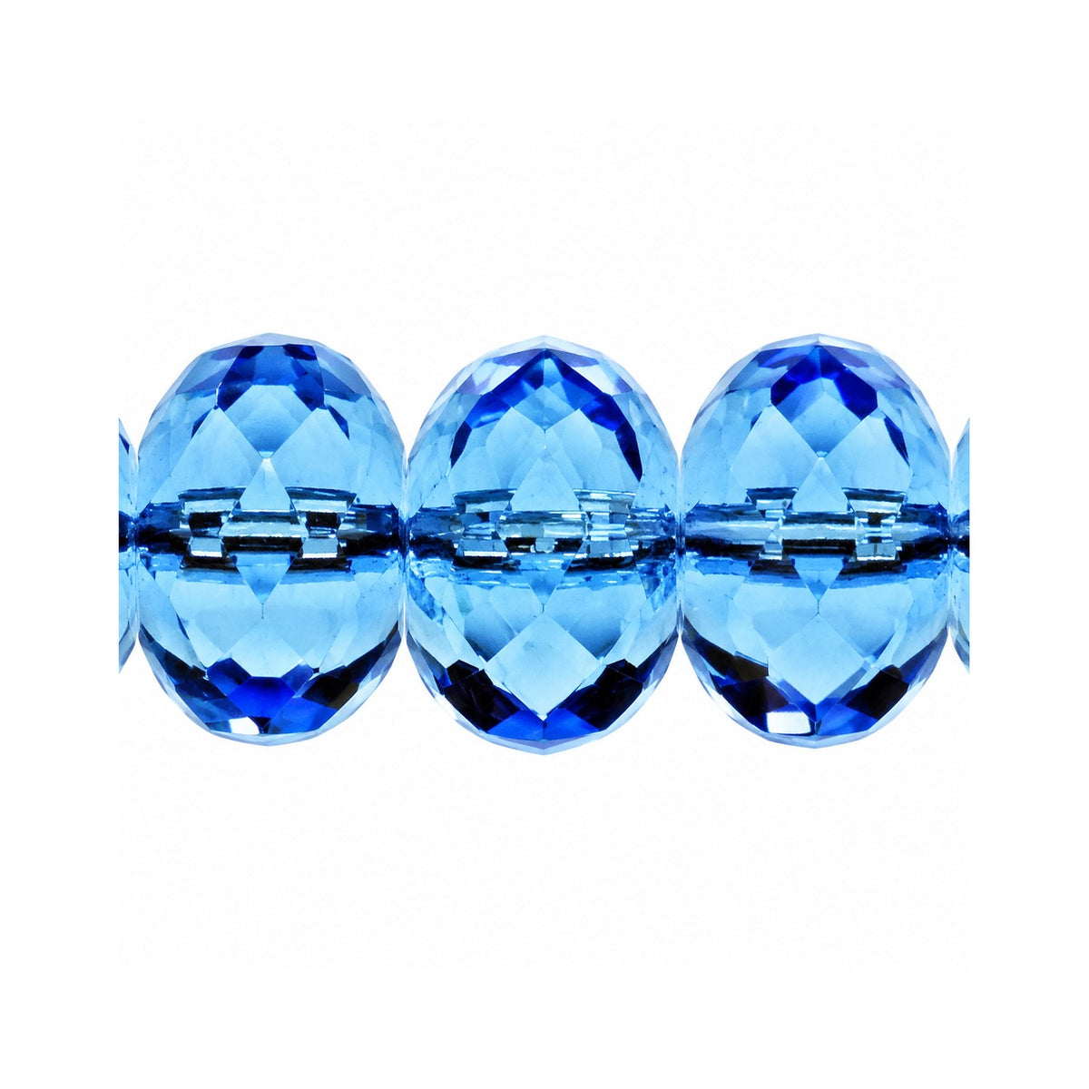 Special Cut Faceted Fire Polished Beads, Transparent Blue (30010), Glass, Czech Republic