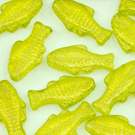 OUTLET 10 grams Big Fish Beads, 24 x 11 mm, Crystal 541008 (00030-541008), Glass, Czech Republic
