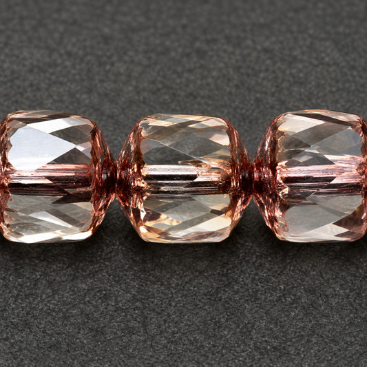 Cathedral Faceted Fire Polished Beads, Crystal Stain With Luster Red (00030-65491), Glass, Czech Republic