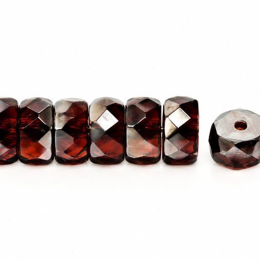 Faceted Special Cut Beads Rondelle, Transparent Brown Chrom (10120-27401), Glass, Czech Republic