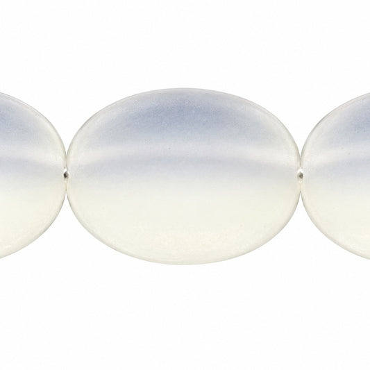 Oval Pressed Beads, Crystal Matte (00030-84110), Glass, Czech Republic
