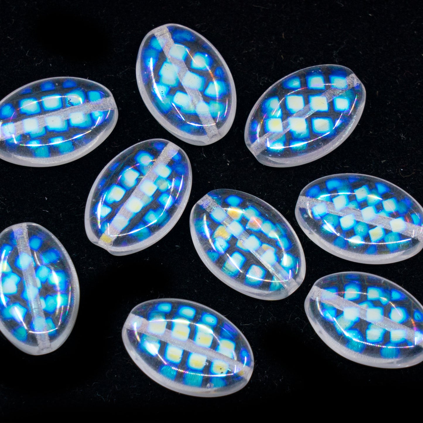 OUTLET 10 grams Oval Beads, 16 x 11 mm, Crystal 28706 (00030-28706), Glass, Czech Republic