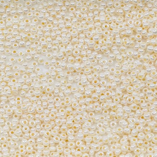 OUTLET 10g Rocailles PRECIOSA seed beads, 10/0, Pearl Beige (46113), Glass, Czech Republic