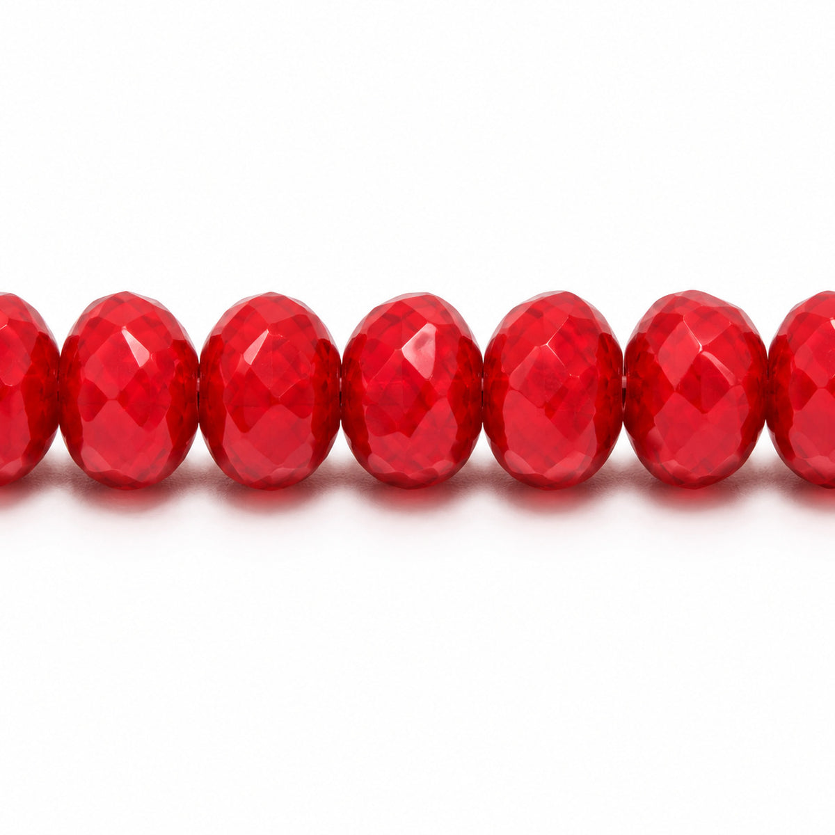 Special Cut Faceted Fire Polished Beads, Opaque Red (93200), Glass, Czech Republic