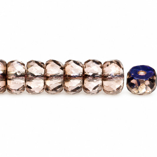Faceted Special Cut Beads Rondelle, Transparent Light Amethyst 22201 (20040-22201), Glass, Czech Republic