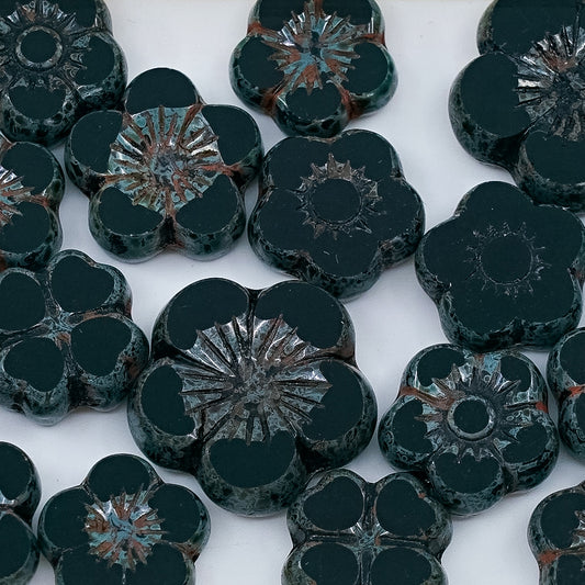 OUTLET 10 grams Table Cut Flower Hibiskus Mix, size mix, 980 Travertin (980-86800), Glass, Czech Republic