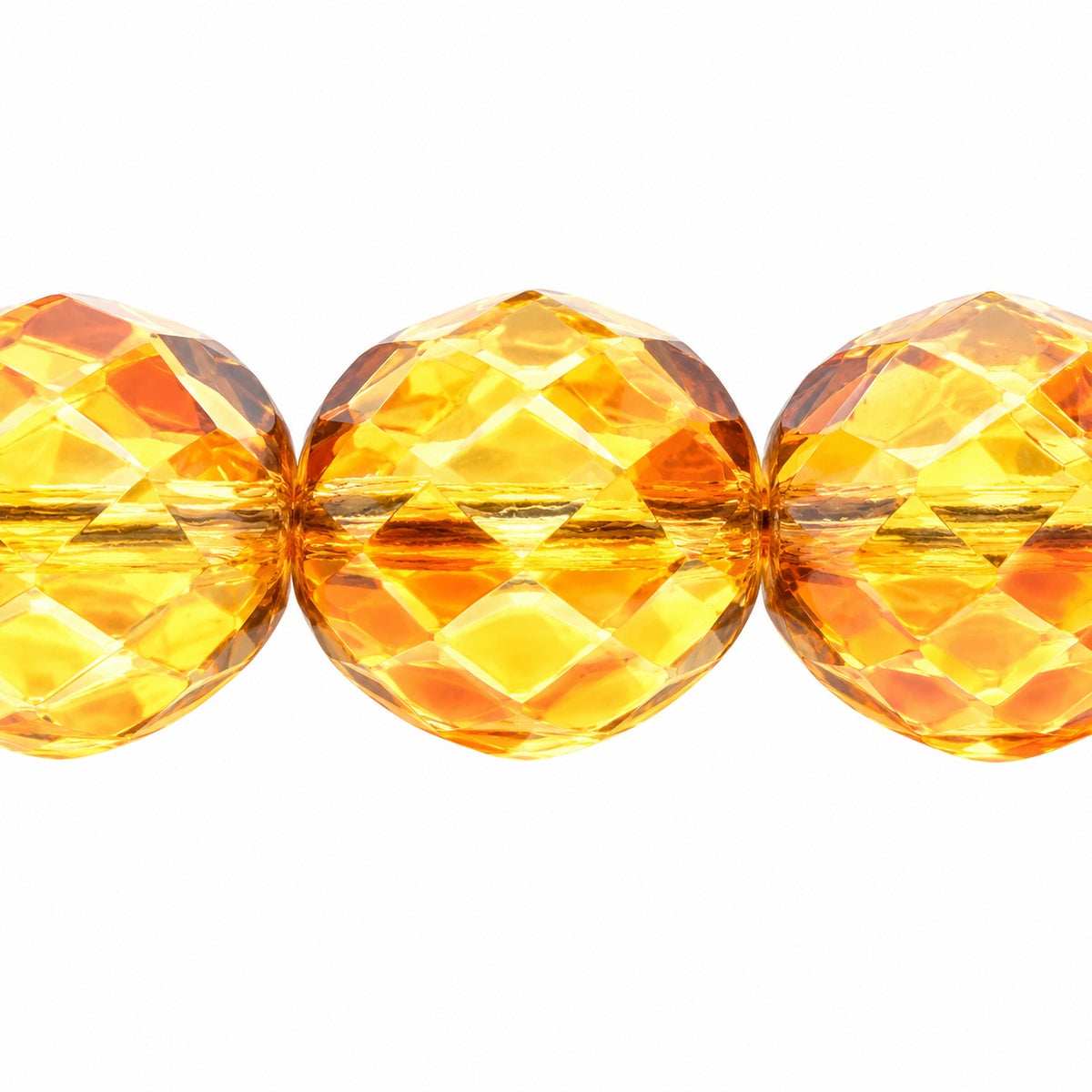 Faceted Round Fire Polished Beads, Crystal Travertin (00030-86800), Glass, Czech Republic