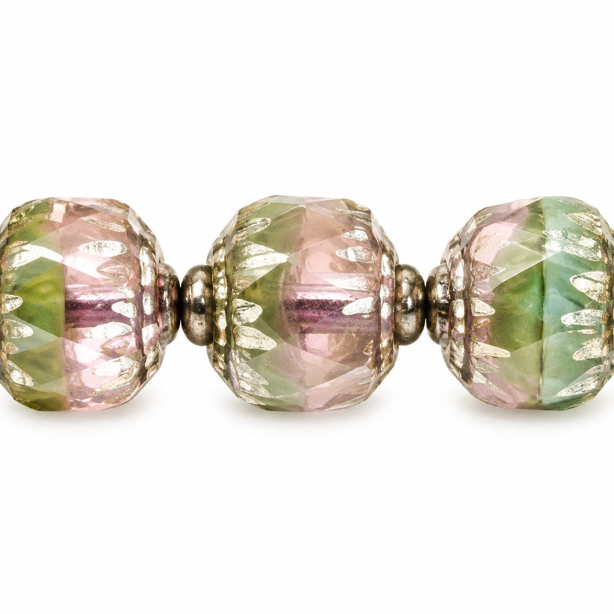 Cathedral Faceted Fire Polished Beads, X3199 Platin (x3199-13702), Glass, Czech Republic