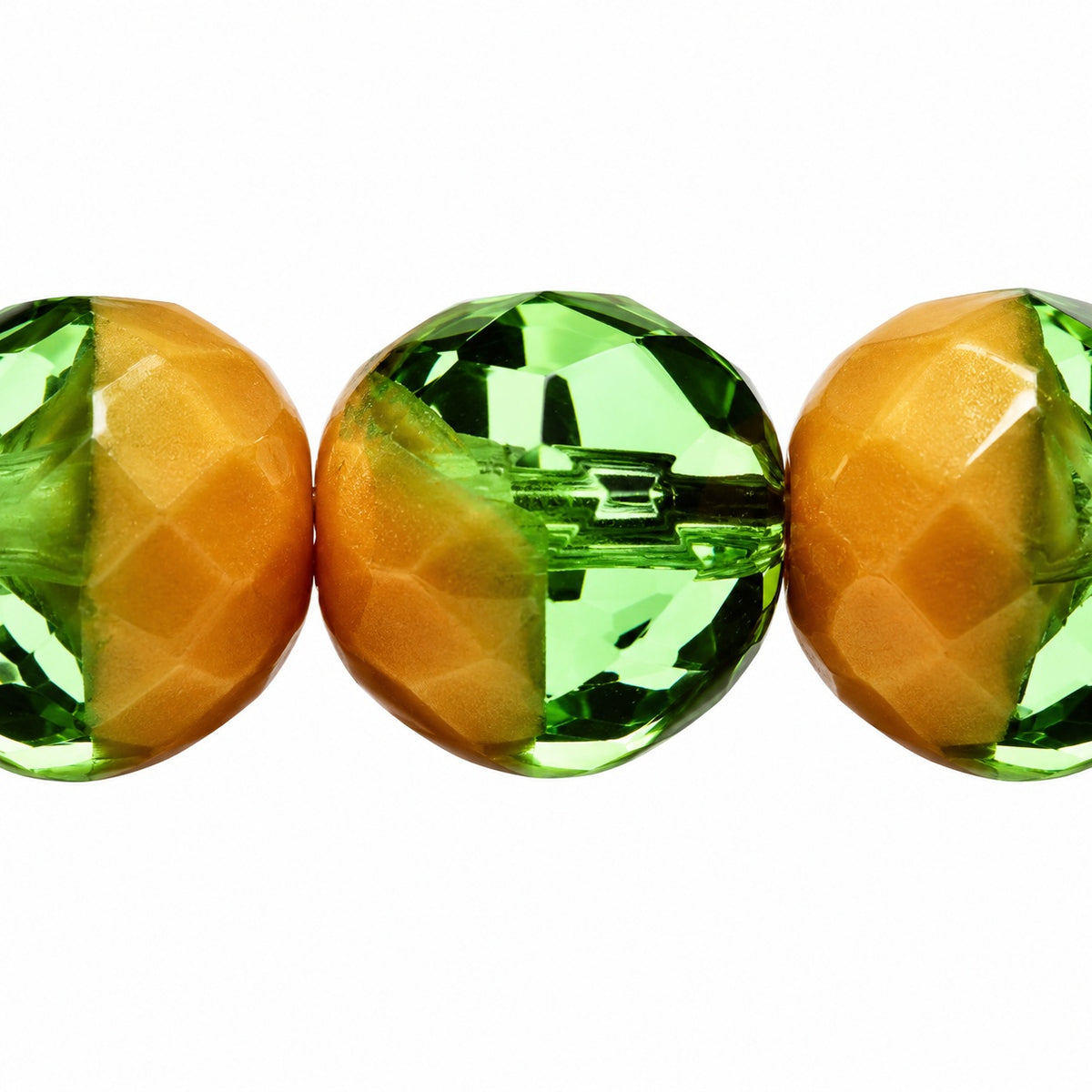 Faceted Round Fire Polished Beads, S0820 (s0820), Glass, Czech Republic