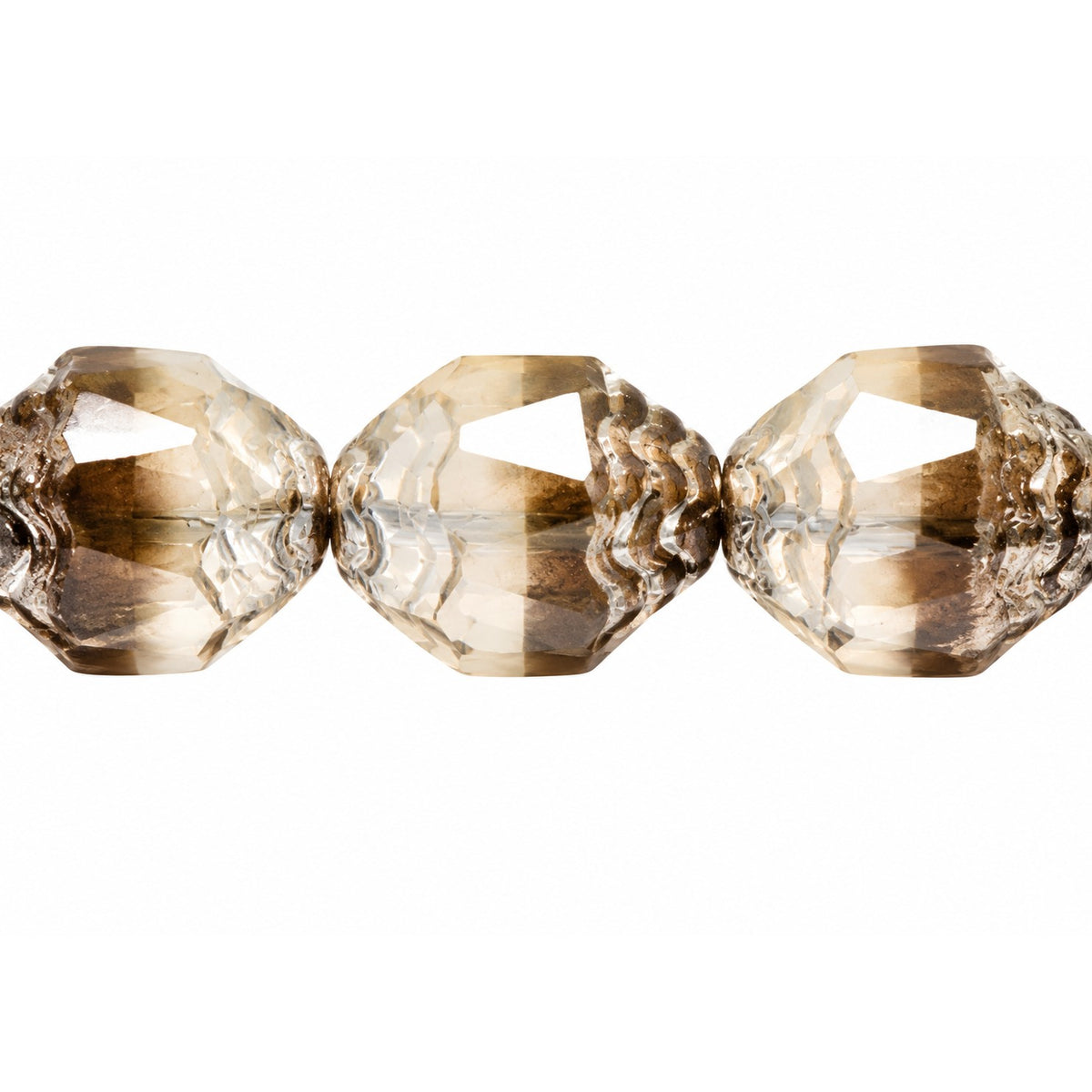 Special Cut Faceted Fire Polished Beads, T1021 Platin (t1021-13702), Glass, Czech Republic