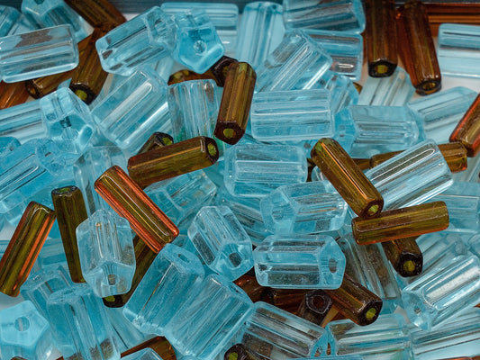 アウトレット チェコボヘミアガラスプレスビーズミックス、mm、ガラス、チェコ共和国