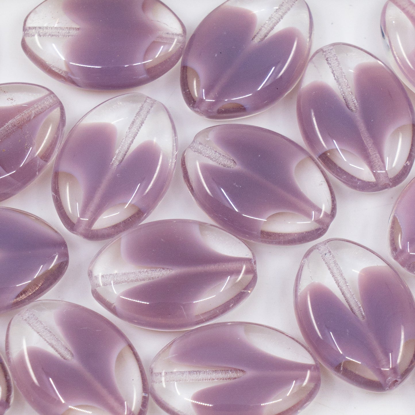 OUTLET 250g/50g Pressed Beads, 20 x 14 mm, Purple Crysyal Mixed Colors (PURPLE-CRYSYAL-MIX), Glass, Czech Republic