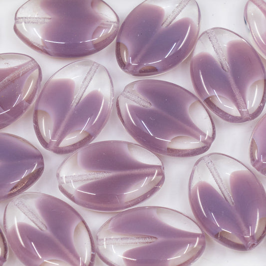 OUTLET 250g/50g Pressed Beads, 20 x 14 mm, Purple Crysyal Mixed Colors (PURPLE-CRYSYAL-MIX), Glass, Czech Republic