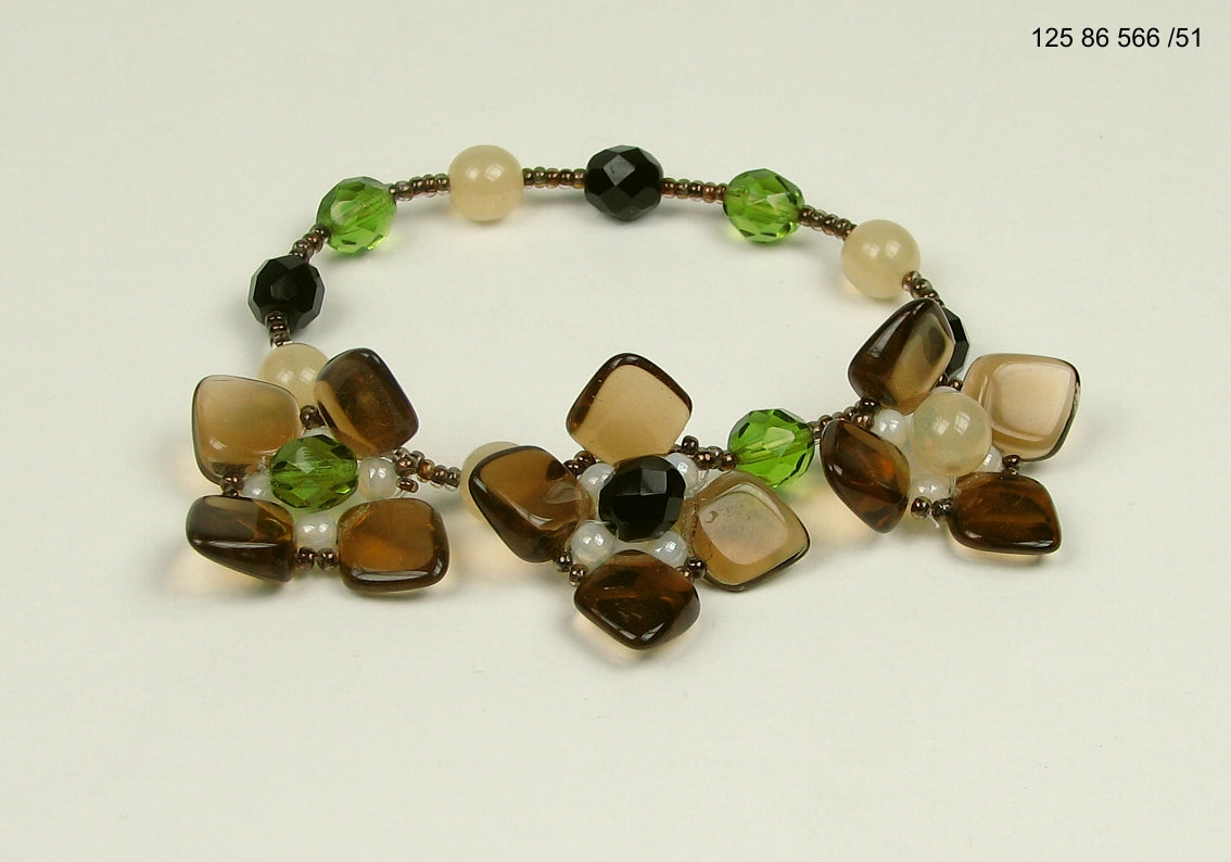 3 pcs Jewelry piece with Czech Glass Beads (OUTLET Vintage)