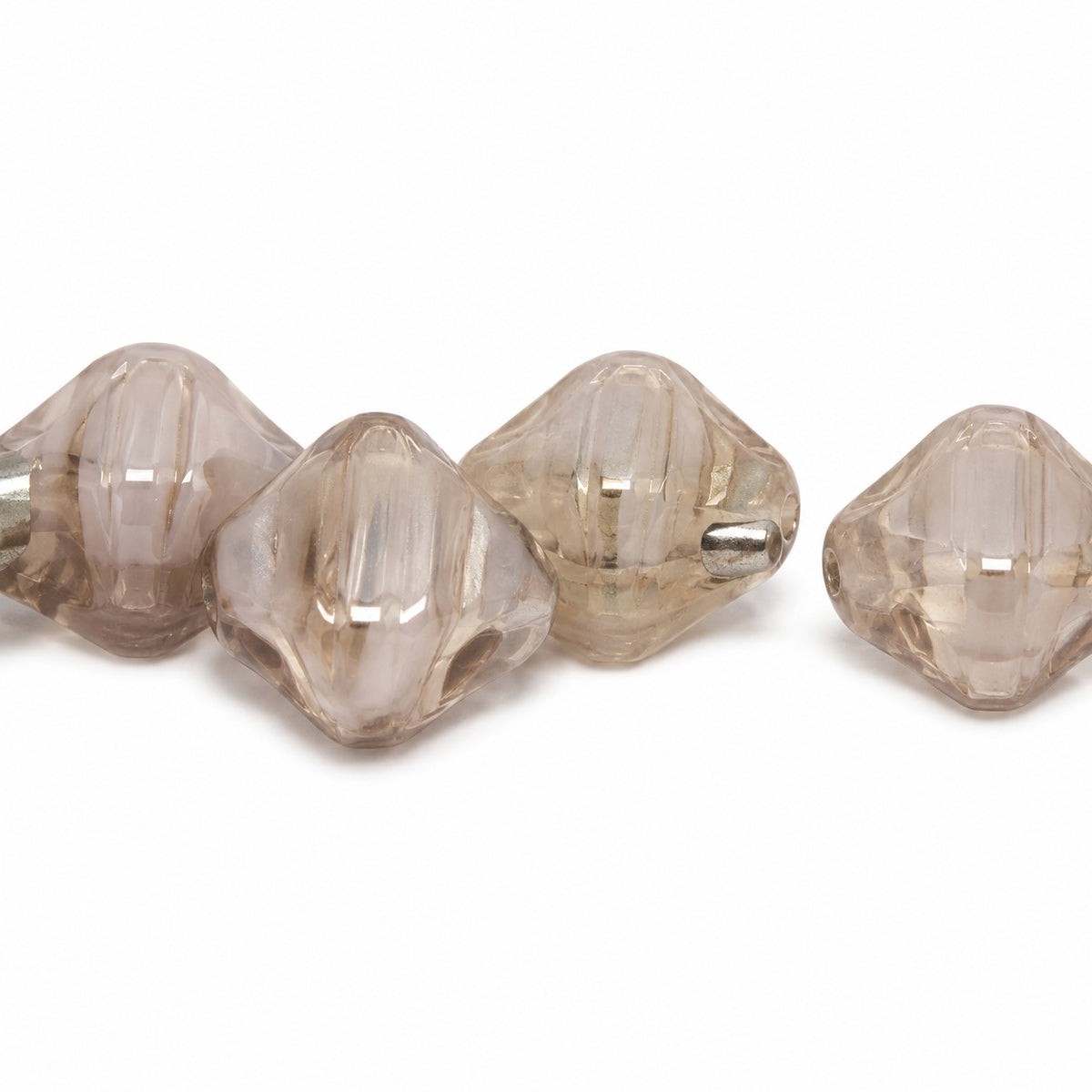 Silky 2-Hole Square Beads, X1821 (x1821), Glass, Czech Republic