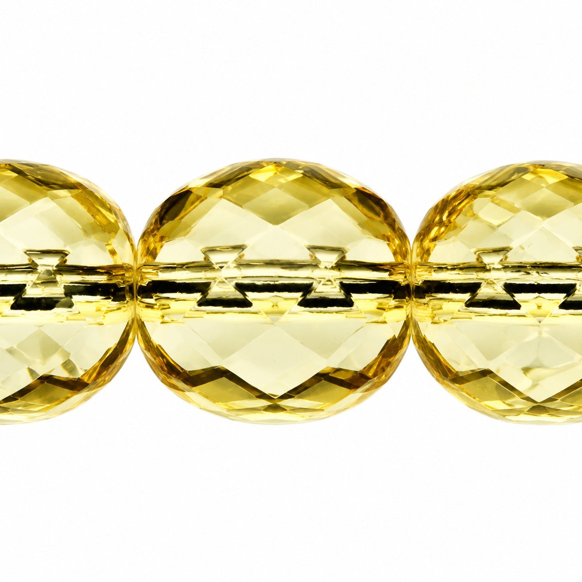 Faceted Round Fire Polished Beads, Transparent Yellow (80100), Glass, Czech Republic