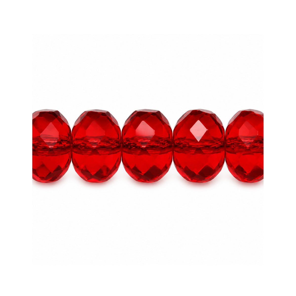 Special Cut Faceted Fire Polished Beads, Light Siam (90070), Glass, Czech Republic