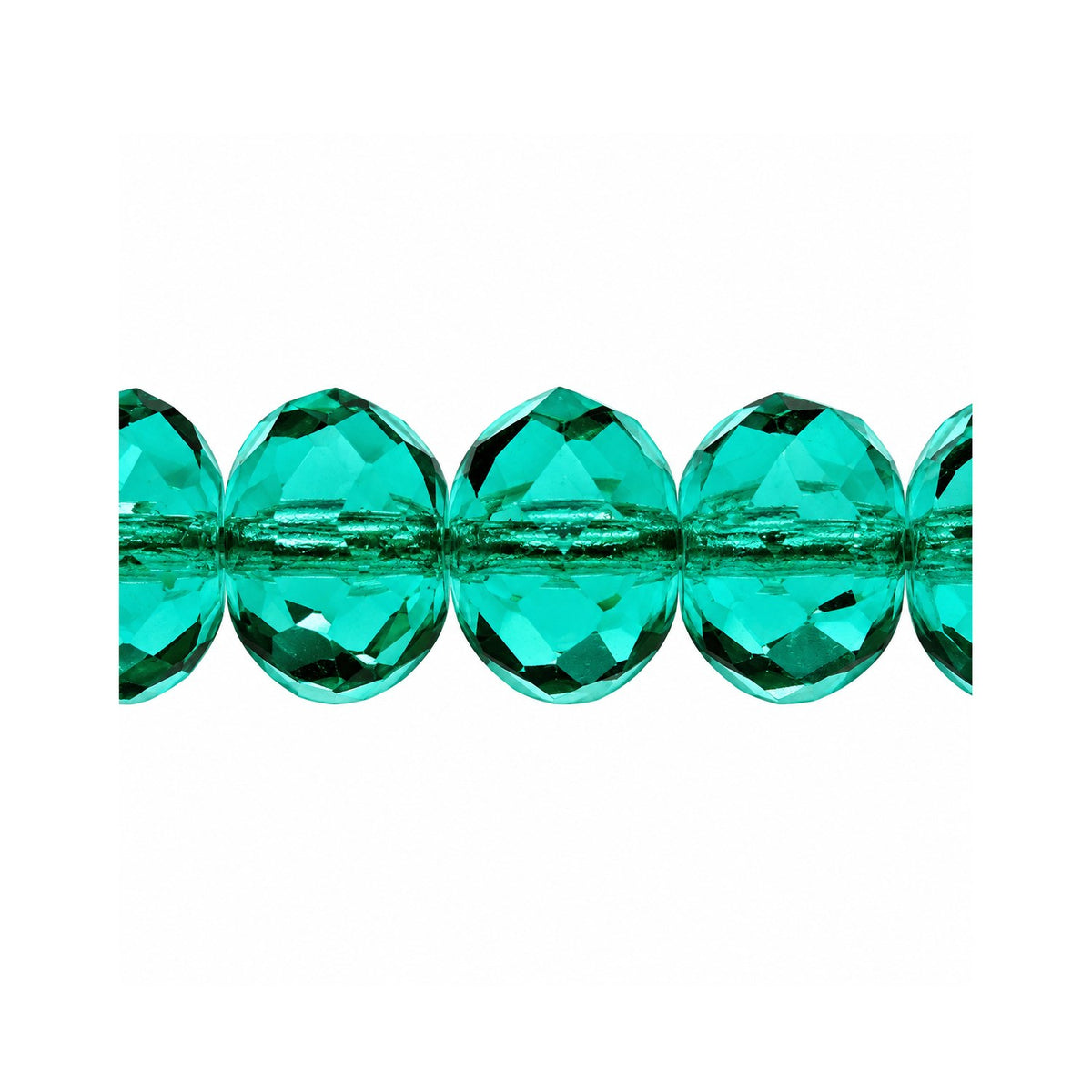 Special Cut Faceted Fire Polished Beads, Transparent Aqua (60220), Glass, Czech Republic