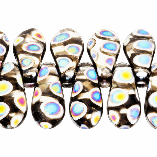 Dagger Beads, Transparent Gray 28107 (40020-28107), Glass, Czech Republic