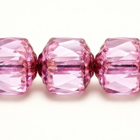 Cathedral Faceted Fire Polished Beads, Transparent Light Amethyst Purple (20310-15726), Glass, Czech Republic