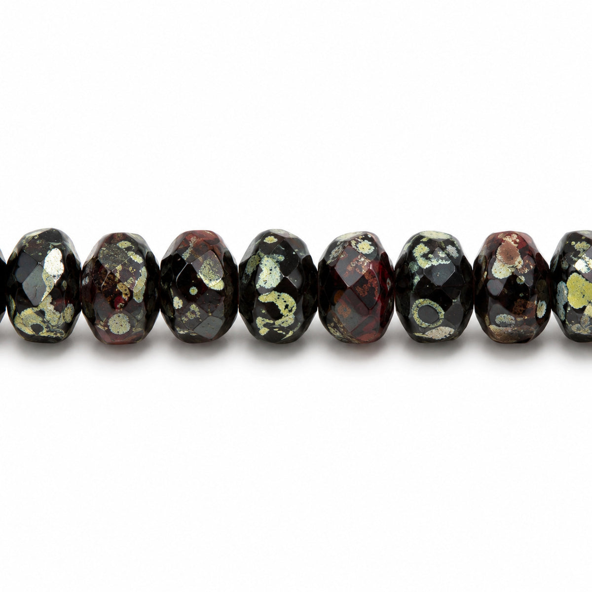Special Cut Faceted Fire Polished Beads, Black Stain Strong (23980-86805), Glass, Czech Republic
