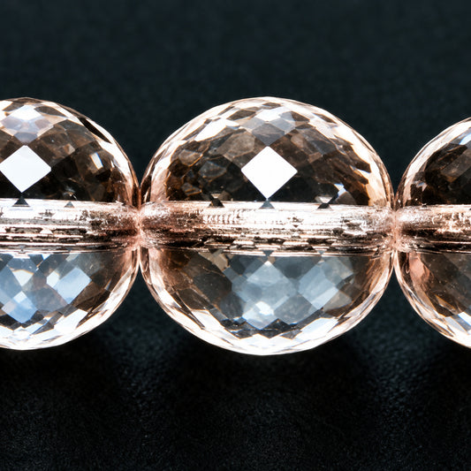 Faceted Round Fire Polish Beads - Small Cut, Crystal (00030), Glass, Czech Republic