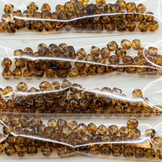 OUTLET 10 grams Bicone Beads, 6 x 6 mm, Crystal Travertin (00030-86800), Glass, Czech Republic