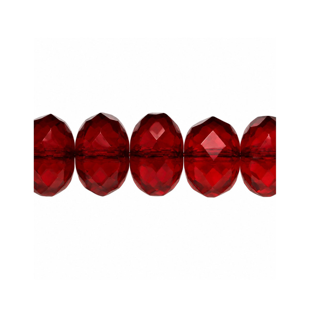 Special Cut Faceted Fire Polished Beads, Transparent Red (90100), Glass, Czech Republic
