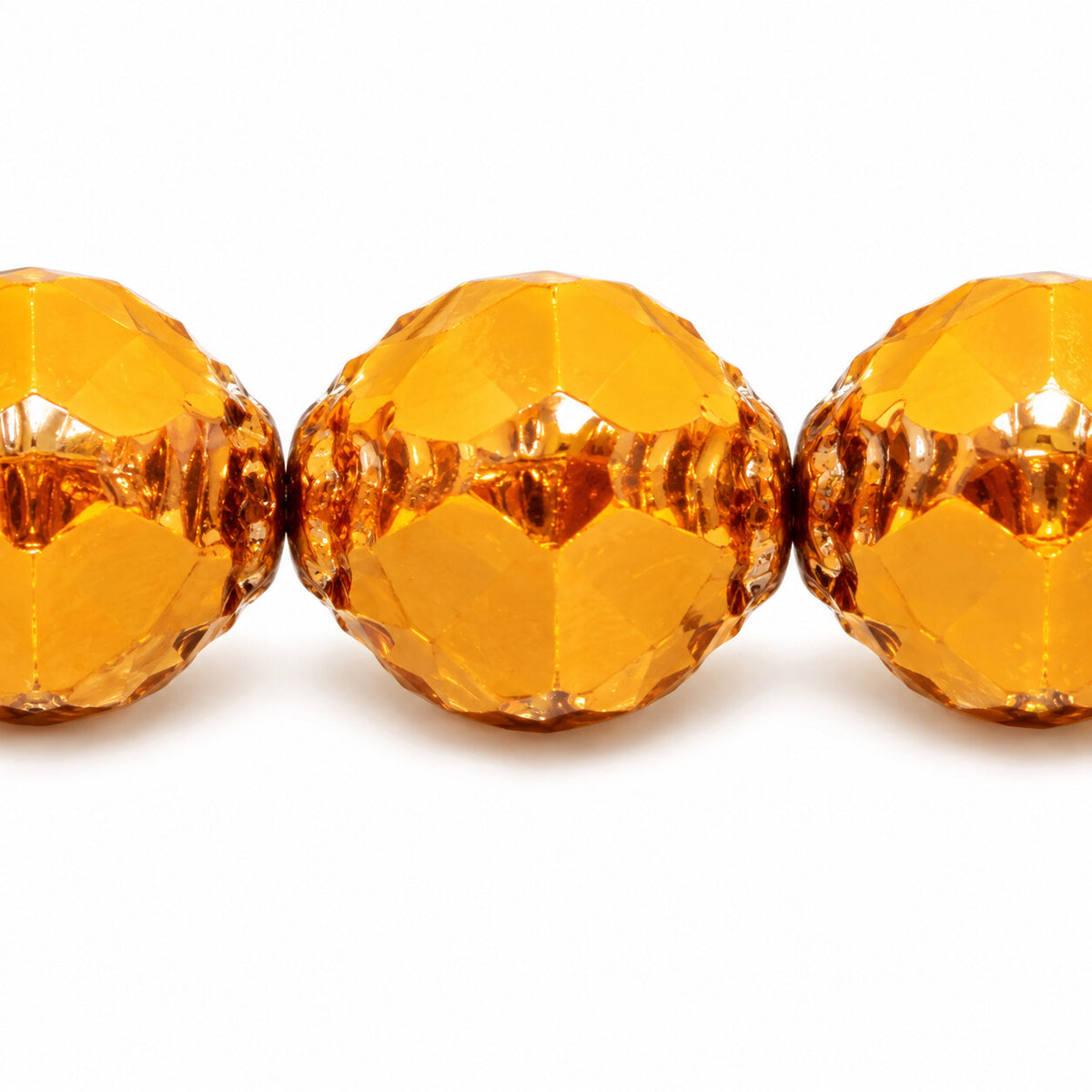 Wasp Special Cut Faceted Fire Polished Beads, Yellow Beige Bronze (13740-14415), Glass, Czech Republic