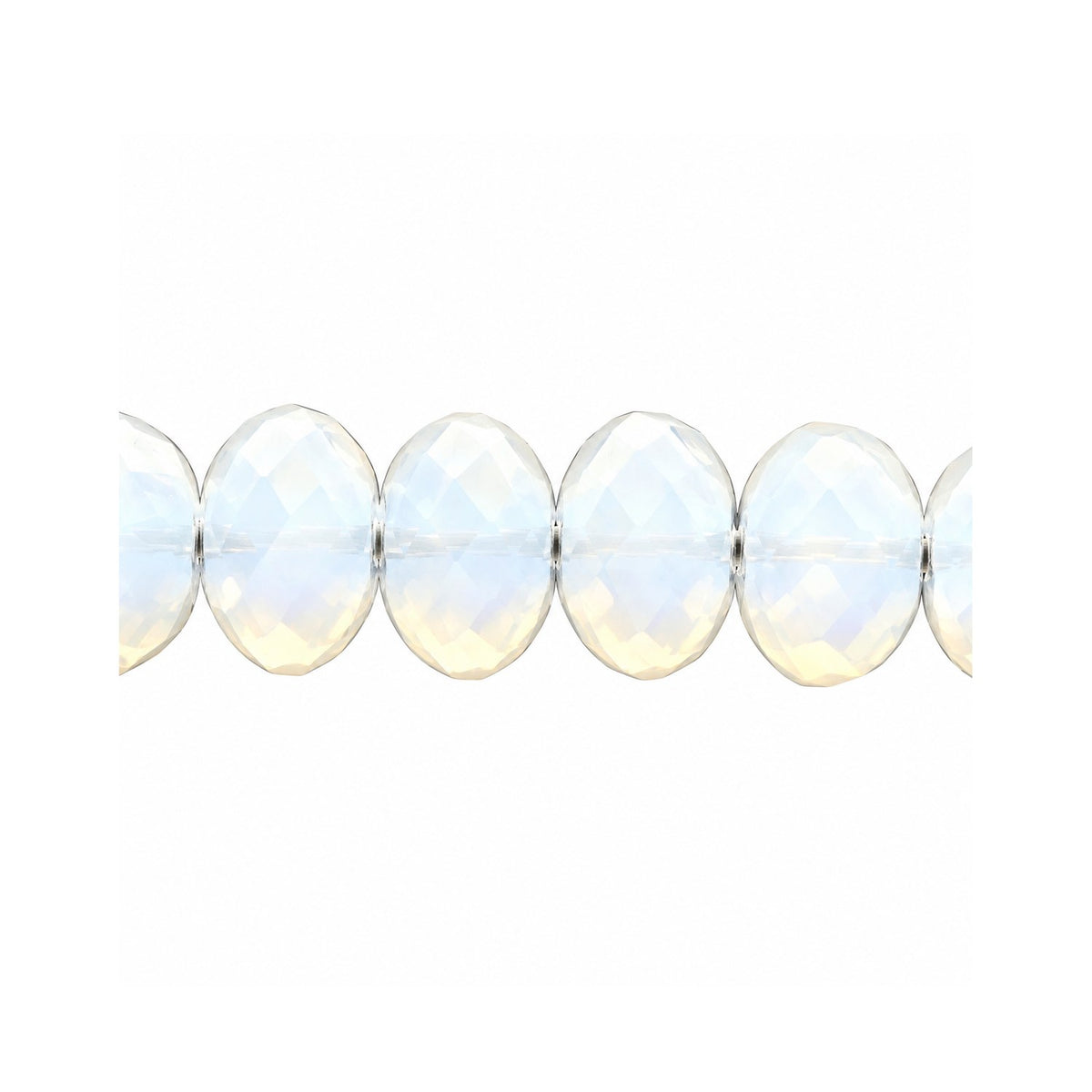 Special Cut Faceted Fire Polished Beads, Opal White (01000), Glass, Czech Republic