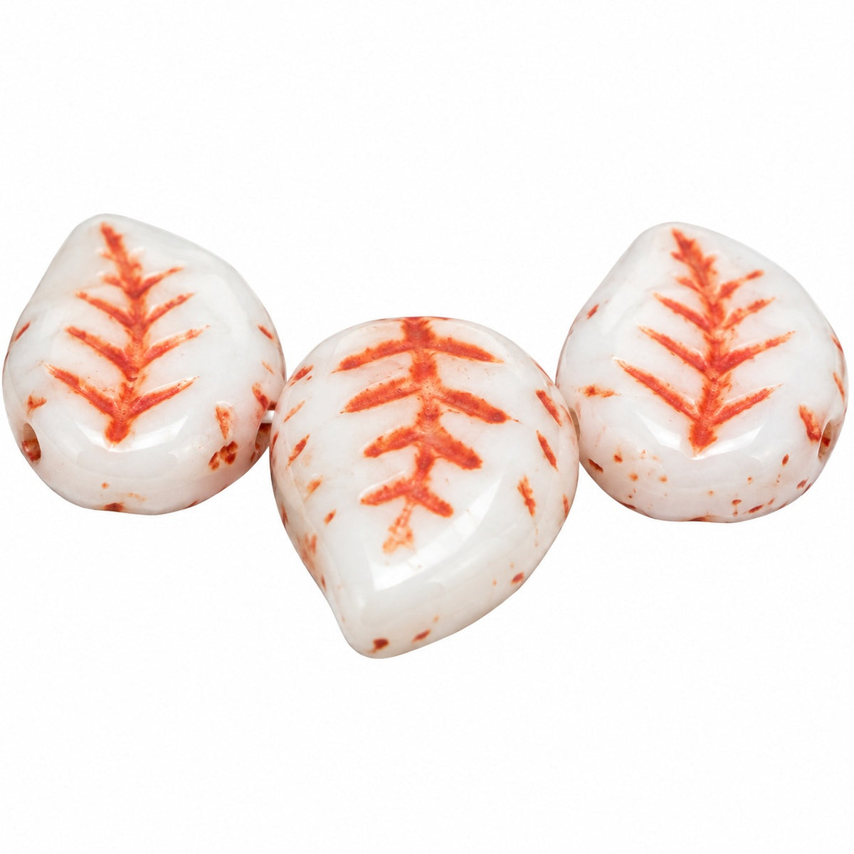 Nice Leaf Beads, X2466 Copper Lined (x2466-54319), Glass, Czech Republic