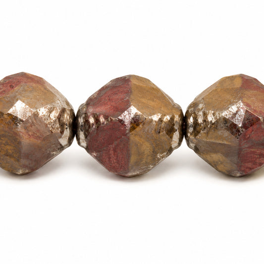 Wasp Special Cut Faceted Fire Polished Beads, X1027 Platin (x1027-13702), Glass, Czech Republic