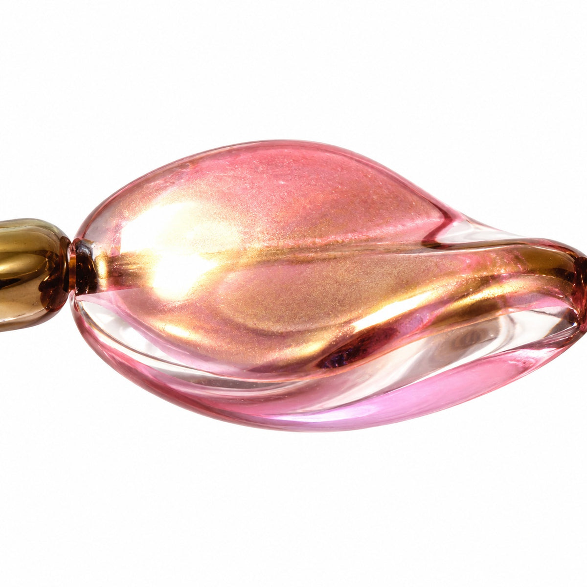 Curved Oval Beads, Crystal Combined Luster Red Copper (00030-91009), Glass, Czech Republic