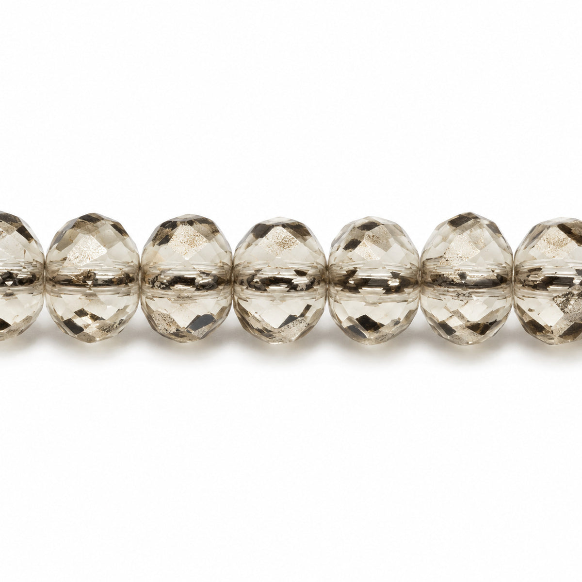Special Cut Faceted Fire Polished Beads, Gray (40000), Glass, Czech Republic