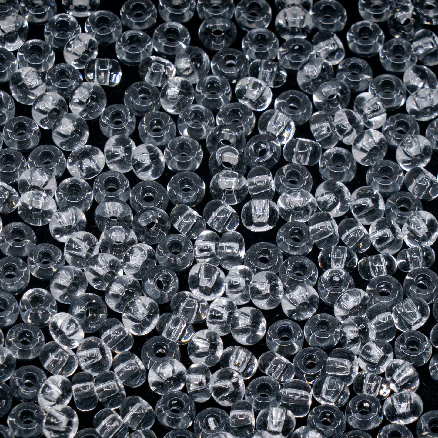 OUTLET 10 grams Preciosa Ornela Seed Beads, Round Hole, Loose, Crystal (50), Glass, Czech Republic