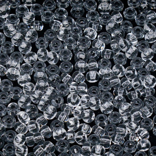 OUTLET 10 grams Preciosa Ornela Seed Beads, Round Hole, Loose, Crystal (50), Glass, Czech Republic