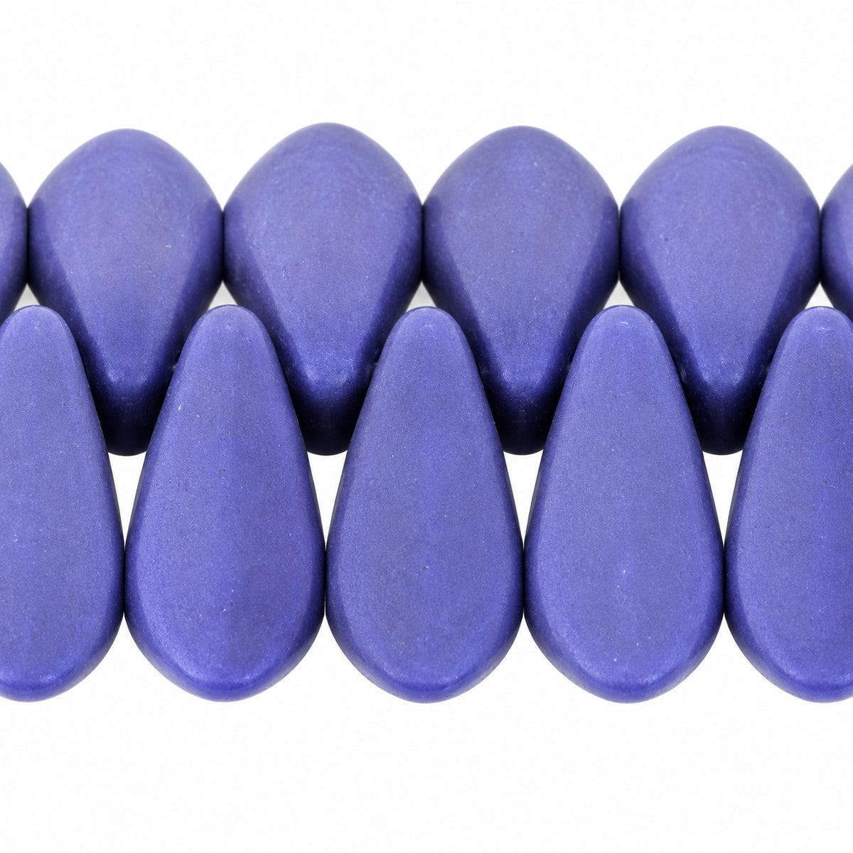 Dagger Beads, Opaque Blue Matte (33070-84110), Glass, Czech Republic