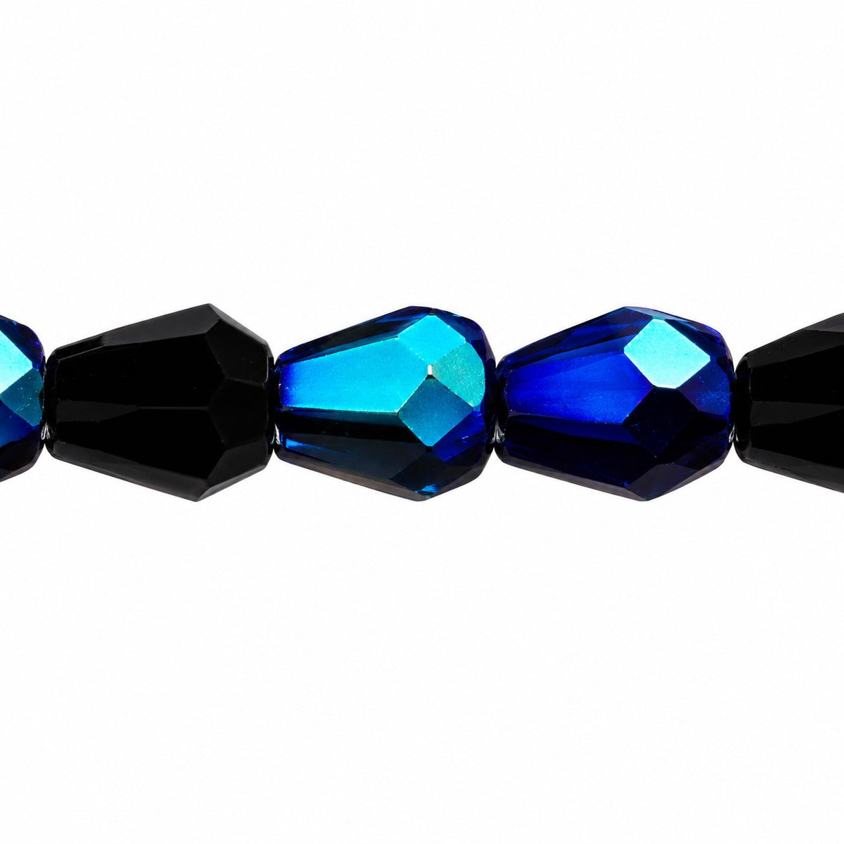 Faceted Fire Polished Beads Special Cut, Black Matte Ab (23980-84110-28701), Glass, Czech Republic