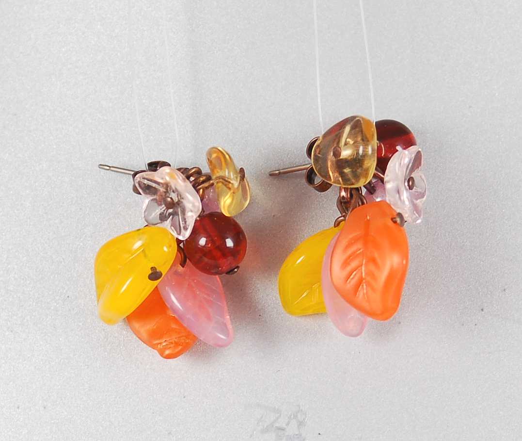 3 pcs Jewelry piece with Czech Glass Beads (OUTLET Vintage)