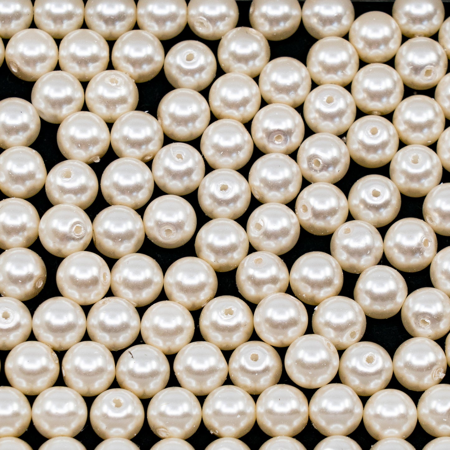 OUTLET 250g/50g Round Druck Beads, 6 x 6 mm, White Opal Pink (02010-70000), Glass, Czech Republic