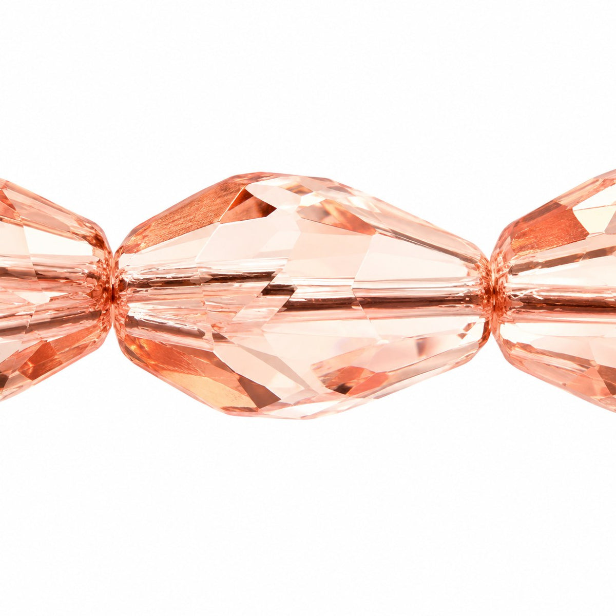 Faceted Special Cut Beads, Transparent Pink (70110), Glass, Czech Republic