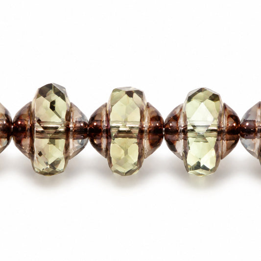 Faceted Special Cut Beads Ufo, T0110 Platin (t0110-13702), Glass, Czech Republic