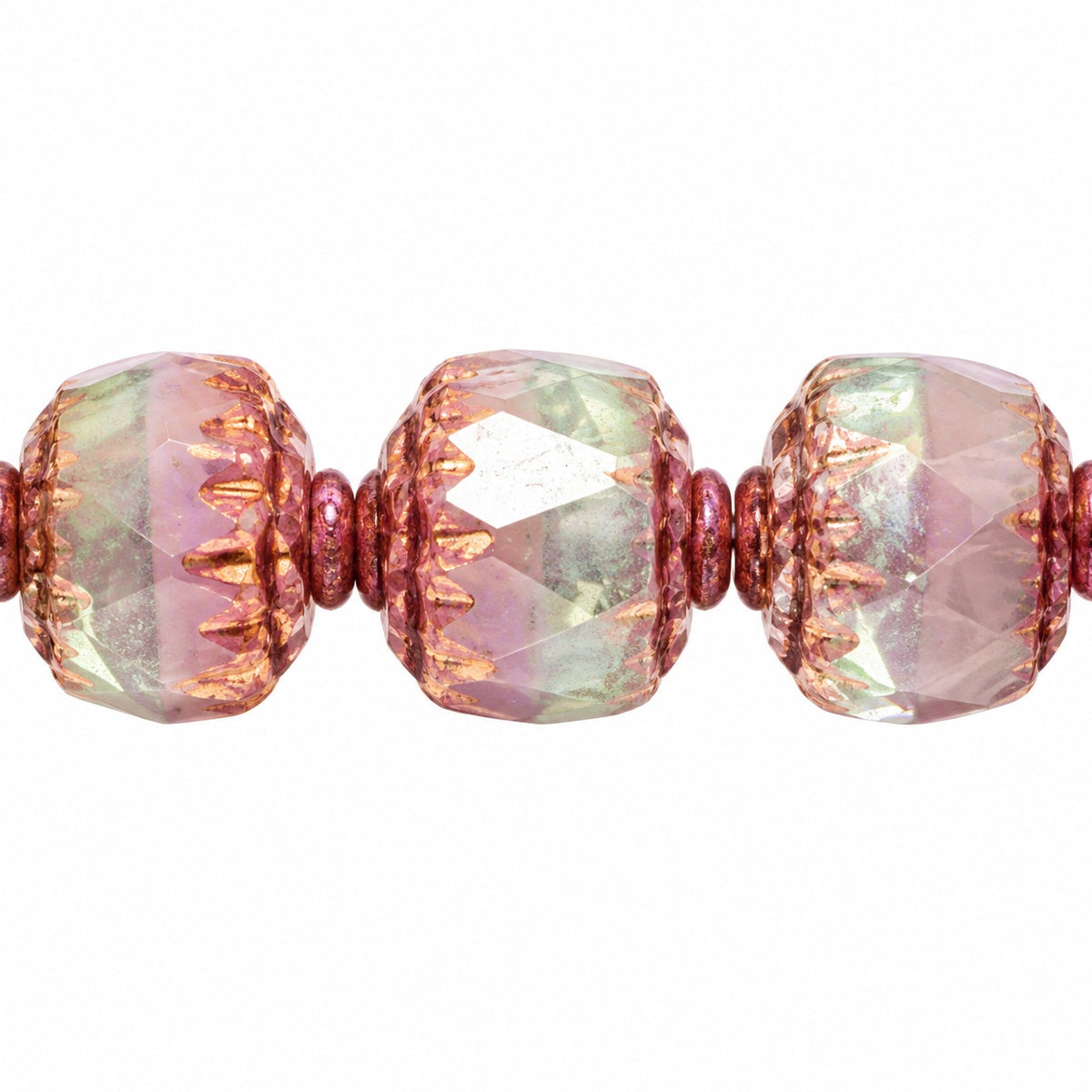 Cathedral Faceted Fire Polished Beads, X3198 Bronze (x3198-14415), Glass, Czech Republic