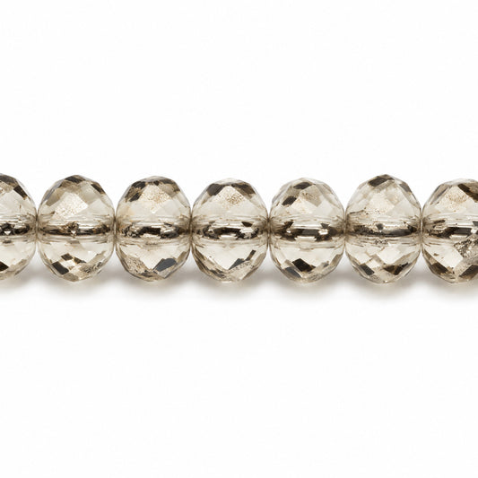 Special Cut Faceted Fire Polished Beads, Gray (40000), Glass, Czech Republic