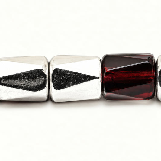 Faceted Special Cut Beads, Transparent Brown Crystal Silver Half Coating (10120-27001), Glass, Czech Republic
