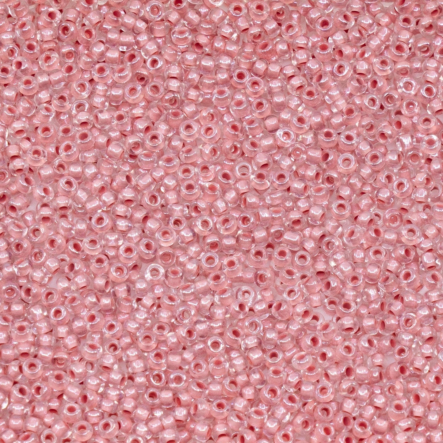 OUTLET 10 grams Preciosa Ornela Seed Beads, Round Hole, Loose, 10/0, crystal, colour lined red, sfinx (38695), Glass, Czech Republic