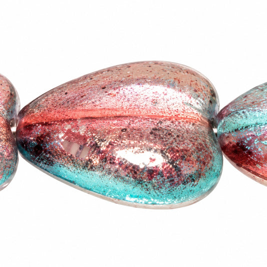 Heart Beads, Crystal 48813 (00030-48813), Glass, Czech Republic