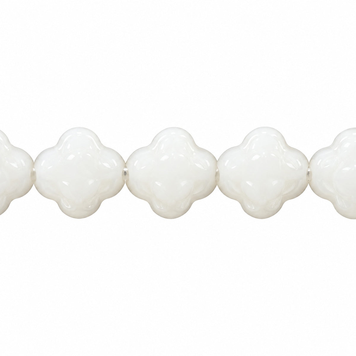 Spinner Beads, White (02010), Glass, Czech Republic