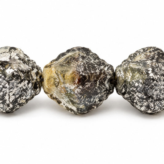 Wasp Special Cut Faceted Fire Polished Beads, X1123 Terracotta Silver (x1123-15481), Glass, Czech Republic